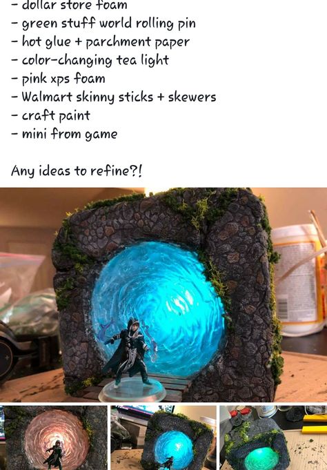 I need to make a stargate with this technique Dnd Display Shelf, Dungeons And Dragons Terrain Diy, D&d Props Diy, Dnd Scenery Diy, Dnd Board Diy, Dnd Buildings Diy, D&d Miniatures Diy, Diy Dungeons And Dragons Crafts, D&d Diy Crafts