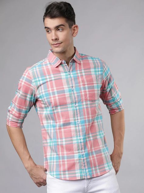 Myntra Checks Shirts For Men Casual, Checks Shirts For Men, Highlander Men, Check Shirt Man, How To Wear Scarves, Check Shirt, Shirt Fashion, Shirts For Men, Casual Shirt