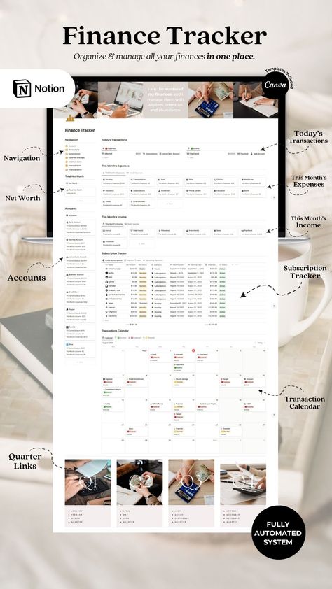 Free Digital Planner Templates Notion Hacks, Finance Tracker Notion, Expense Categories, Notion Tips, Productivity System, Multiple Accounts, Notion Cover, Notion Inspo, Financial Empowerment