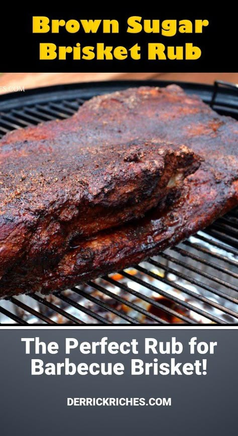 Brown Sugar Brisket Rub - This is a quick and easy Brown Sugar Brisket rub that has a sweet and mildly spicy flavor. This recipe is a surefire rub for smoked barbecue brisket. via @derrickriches Grilling Brisket, Texas Bbq Brisket, Brisket Rub Recipe, Preserve Meat, Smoked Beef Brisket Recipes, Texas Style Brisket, Traeger Cooking, Brisket Recipes Smoked, Brisket Rub