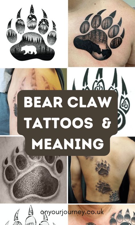 Bear Paws Tattoo, Bear Paw Tattoo Design, Bear Claw Tattoo Women, Bear Print Tattoo, Bear Tattoo Ideas For Women, Bear Tattoos For Men, Bear Paw Tattoo, California Bear Tattoos, Tattoos Bear