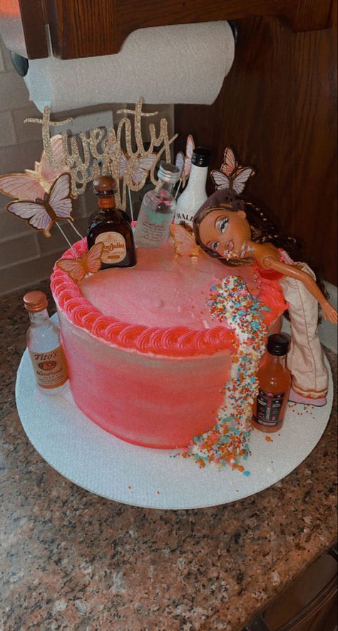 Bratz Doll 21st Birthday Cake, 21rst Birthday Cake, 21st Birthday Cake Homemade, 21 St Bday Cake, Barbie Doll 21st Birthday Cake, Bratz 21st Birthday Cake, Pink 21 Birthday Cake, Bratz Birthday Party Ideas 21, 21st Birthday Astethic