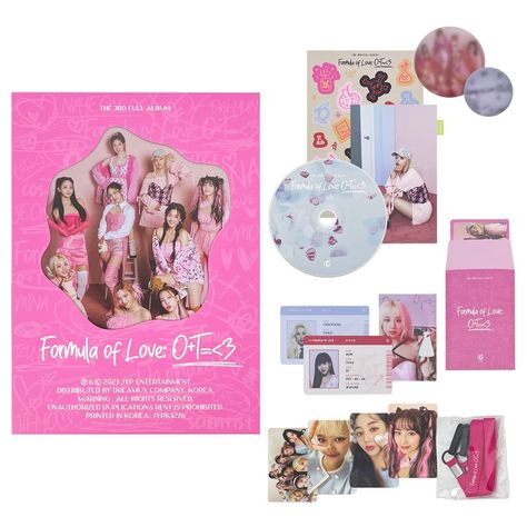 Formula Of Love, Diy Mini Album, Album Kpop, Twice Album, Photo Card Template, Pop Albums, Album Diy, Scratch Card, Album Cover Design