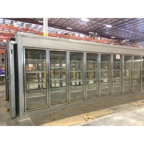 12' x 36'9" x 8'H Display Glass Door Walk-in Cooler (441 Sq. Ft.)  | Barr Commercial Refrigeration Glass Front Refrigerator, Rv Food, Commercial Refrigerators, Bottle Shop, Food Pantry, Glass Door, Walk In, Pantry, Refrigerator