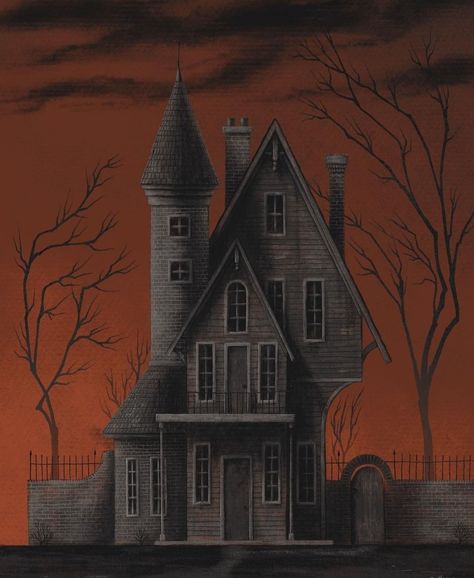 Haunted House Art, Haunted House Pictures, Creepy Old Houses, Fall Quilt, Scary Drawings, Wood Illustration, Dark Fantasy Artwork, Horror Artwork, Horror House