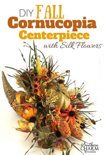 In this video, learn to make a fall cornucopia centerpiece for your fall table. #homedecorideas Centerpiece Tutorial, Cornucopia Centerpiece, Southern Charms, Cute Dorm Rooms, Fall Arrangements, Fall Table Decor, Wreath Making, Fall Centerpiece, Fall Table