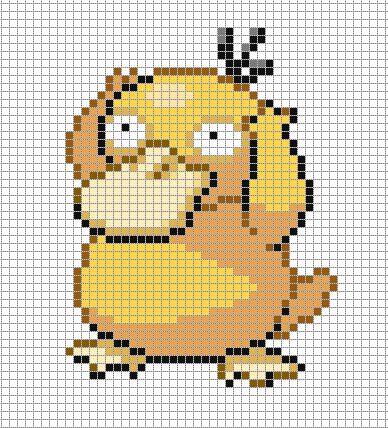 54.psyduck by Electryonemoongoddes.deviantart.com on @DeviantArt Psyduck Cross Stitch, Psyduck Perler Beads, Crochet Psyduck, Minecraft Grid, Hama Beads Pokemon, Pokemon Blanket, Pokemon Pixel, Pokemon Bead, Pixel Art Pokemon