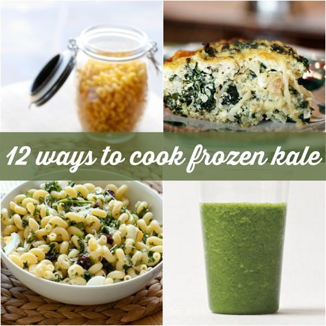 12 delicious and healthy ways to cook frozen kale for easy weeknight dinner meals. From soup to smoothies to pasta, there's a recipe for everyone! via @danielleomar Kale Meals, Frozen Kale, Freezing Kale, Healthy Vegetable Recipes, Superfood Recipes, Kale Recipes, Easy Weeknight Dinner, Healthy Food Delivery, Healthy Work Snacks