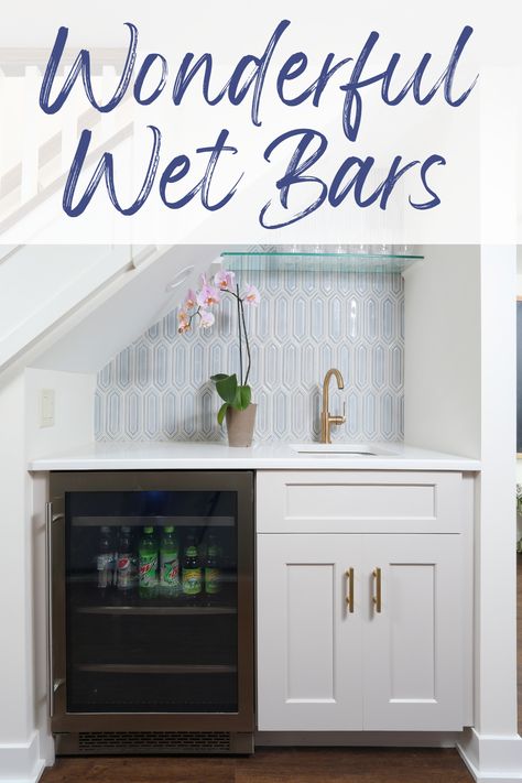 The wet bar is surely in contention for the most popular spot in your home, especially when it doubles as a coffee bar. Wet Bar Design, Kitchen Expansion, Wet Bar Sink, Wet Bar Designs, Bar Design Ideas, Wet Bars, Bar Sink, Home Addition, Wine Design