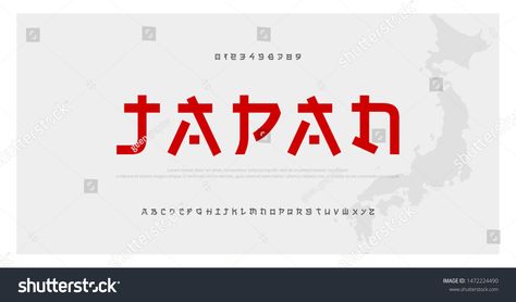 Japanese modern style alphabet font typeface. Typography japan asian fonts and number. English letters uppercase and numbers #Ad , #AFFILIATE, #typeface#font#japan#Typography Japanese English Font, Number English, Asian Font, Japan Soccer, Typeface Typography, Match Font, Japanese Kids, English Fonts, Japan Flag