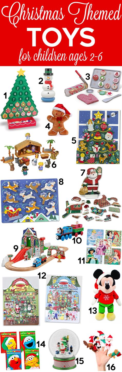 16 Christmas themed toys for young children ages 2-6. These toys are cute, educational, and great for certain developmental skills! Winter Diy Crafts, Best Christmas Toys, Diy Crafts Christmas, Christmas Gifts For Teen Girls, Non Toy Gifts, Toddler Christmas Gifts, Toys For Babies, Toys For Toddlers, Fun Christmas Decorations