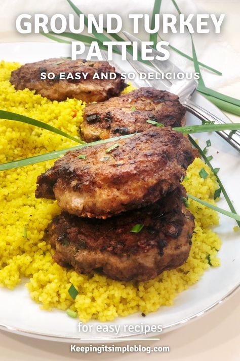 These turkey patties are loaded with flavor and so juicy. The perfect ground turkey recipe and one that everyone will love. Ground Turkey Patties Recipes, Ground Turkey Patties, Ground Turkey Recipe, Turkey Patties, Patty Recipe, Spring Meals, The Best Turkey, Italian Turkey, Drink Inspiration