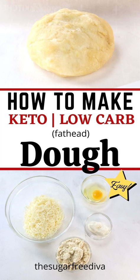 How To Make Keto Fathead Dough, the basic 'bread' dough that can be used in gluten free, keto and low carb diet recipes Fathead Dough Biscuits, Keto Fathead Dough, Keto Flatbread, Fathead Dough Recipe, Snacks Dinner, Fat Head Dough, Gluten Free Dough, Fathead Dough, Pizza Roll