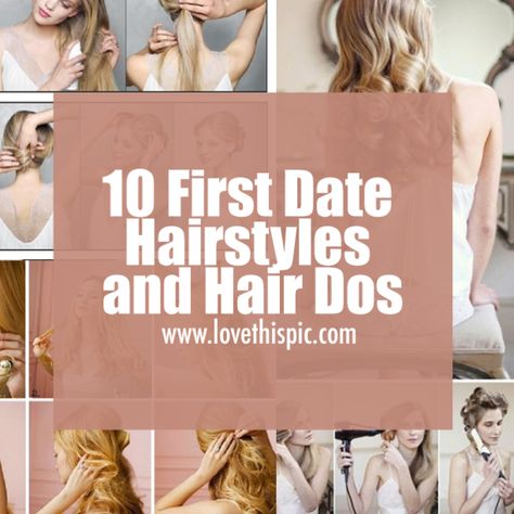 Easy First Date Hairstyles, Hairstyles For Date Night Romantic, Romantic Hairstyles For Medium Hair, Easy Date Hair, Cute First Date Hairstyles, Long Hair Date Night Hairstyles, Date Night Hairstyles Medium Romantic, First Date Hairstyles Long Hair, Easy Date Night Hair Long