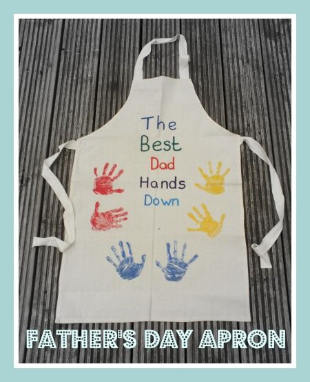 Fathers day apron - Fab idea for a #FathersDayGift Doing this since he is the cook of the house and loves to grill <3 Fathers Day Apron, Diy Father's Day Crafts, Fathers Day Art, Father's Day Activities, Handprint Gifts, The Dating Divas, Diy Father's Day Gifts, Mothers Day Crafts For Kids, Father's Day Diy