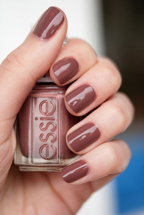 Over The Knee, #Essie - shimmery cocoa brown Essie Brown, Pedicure Gel, Brown Nail Polish, Brown Nail, Nail Tip Designs, Essie Nail Polish, Colorful Nail Designs, Cocoa Brown, Essie Nail