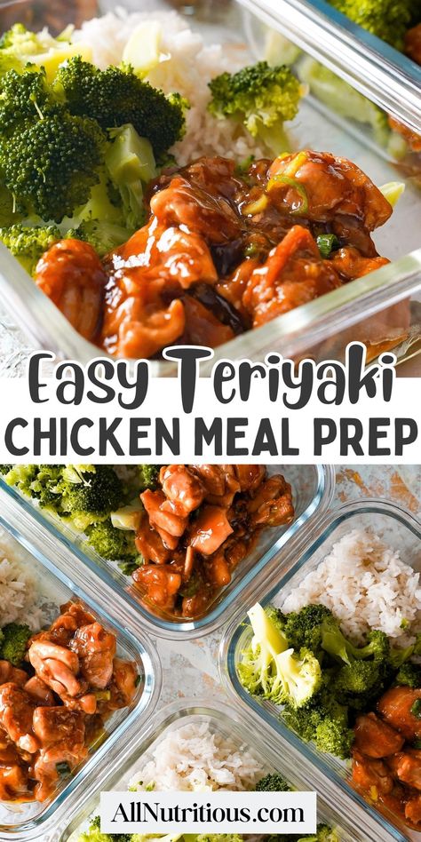 Naturopath Recipes, Teriyaki Chicken Meal Prep, Teriyaki Chicken Meal, Prep Dinners, Protein Lunches, Healthy Protein Meals, Protein Lunch, High Protein Meal Prep, Healthy High Protein Meals