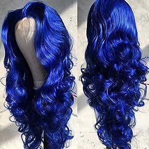 Blue Lace Front Wig, Blue Wigs, Women Wigs, Blue Wig, Glueless Wigs, Natural Wigs, Wavy Wig, Synthetic Lace Wigs, Beautiful Wigs