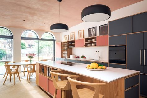 Bespoke | Uncommon Projects Uncommon Projects, Plywood Kitchens, Oak Parquet Flooring, Traditional Dressers, Colourful Kitchen, Plywood Kitchen, Kitchen Set Up, Kitchen With Island, Kitchen System