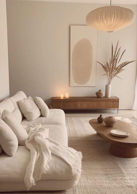 Ruang Tv, Japandi Living Room, Japandi Living, Beige Living Rooms, Japandi Interior, Apartment Living Room Design, تصميم للمنزل العصري, Living Room Design Inspiration, Aesthetic Minimalist