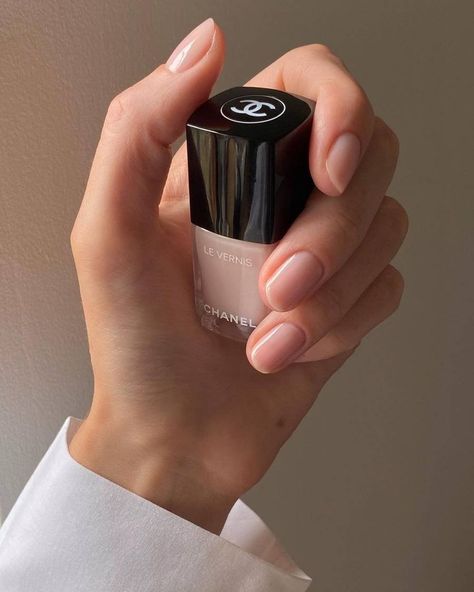 The Best of Chanel for Elegant, Natural Nails — Viveura Neutral Nail Polish Colors, Essie Nail Colors, New Nail Trends, Chanel Nail Polish, Milky Nails, Chanel Nails, Girl Nails, Minimal Nails, Nail Oil