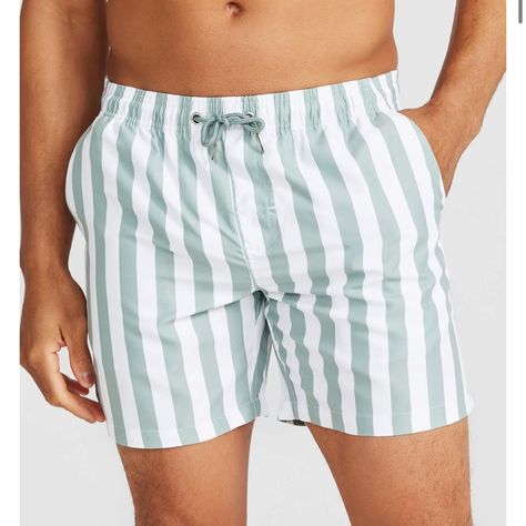 Brand New With Tags Vacay Swimwear, Australian Brand Naxos Swim Short Size:Large (Runs Small) Inseam 6” Length 15” Green And White Striped Pockets Marble Quarries, Mountain Villages, Beach Outfit Men, Vacay Outfits, Velcro Patches, Swim Short, Womens Cami, Swimwear Online, Mens Swim Trunks