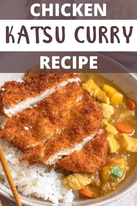 One Pot Japanese Curry Chicken And Rice, Curry And Rice Japanese, Curry Katsu Chicken, Chicken Katsura Curry, Japanese Curry Rice Recipe, Japanese Katsu Curry Recipe, Japanese Chicken Katsu Curry, Easy Chicken Katsu Recipe, Curry Recipes Japanese