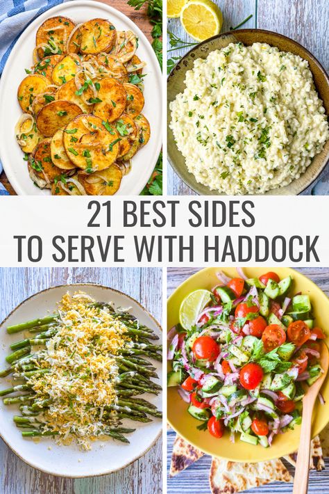 Haddock Dinner Ideas, Haddock And Rice Recipes, Fish Rice And Veggies, Haddock Side Dishes, Fresh Haddock Recipes, Haddock Dinner Recipes, Sides For White Fish, Side Dishes With Fish Dinner, Side Dishes For Baked Fish