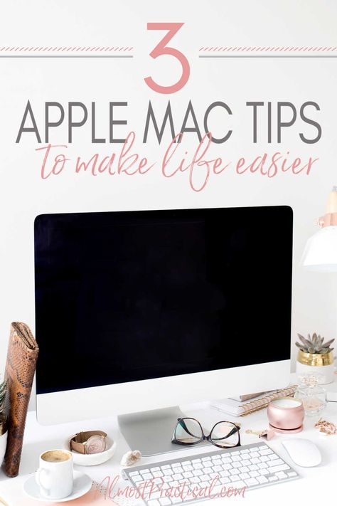 Apple Mac Desktop Aesthetic, Imac Office Setup, Imac Organization, Mac Desktop Setup, Mac Desk Setup, Mac Desktop Aesthetic, Apple Mac Desktop, Macbook Shortcuts, Mac Desk