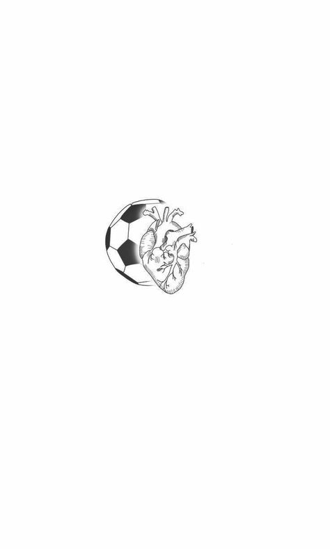 Soccer Heart Tattoo, Football Heart Tattoo, Messi Tatoos, Tattoo Football Soccer, Fussball Aesthetic, Soccer Tattoos Ideas, Soccer Tattoos Ideas Women, Aesthetic Soccer Wallpaper, Tattoo Futbol Ideas