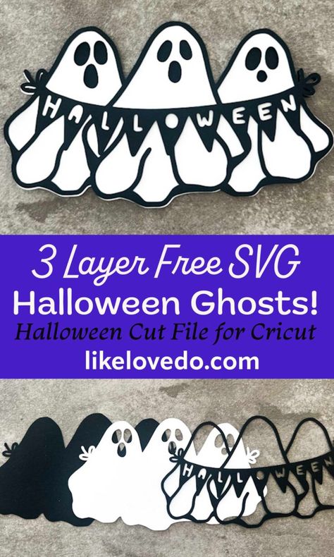 Ghost Template, Halloween Borders, Halloween Craft Projects, Halloween Paper Crafts, Printable Cute, Ghost Svg, Cricut Halloween, Halloween Scrapbook, Halloween Silhouettes