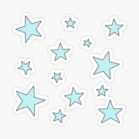 Get my art printed on awesome products. Support me at Redbubble #RBandME: https://www.redbubble.com/i/sticker/cute-turquoise-pack-of-stars-by-Pastel-PaletteD/50914722.JCQM3?asc=u Blue Scrapbook, Y2k Stickers, Purple Stars, Iphone Stickers, Scrapbook Printing, Tumblr Stickers, Scrapbook Stickers Printable, Sticker Template, Iphone Wallpaper App