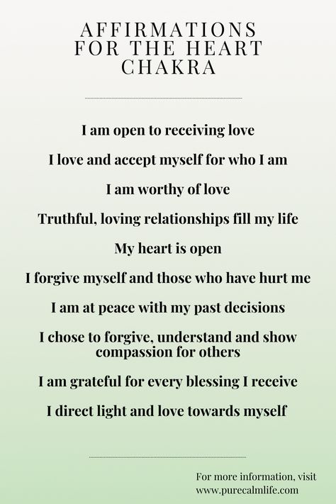 Heart Chakra Healing Affirmations, Heart Healing Quotes, Mantras For Healing, Heal Heart Chakra, Heart Chakra Affirmation, Grounding Ritual, Crystal Affirmations, Fourth Chakra, Heal Heart