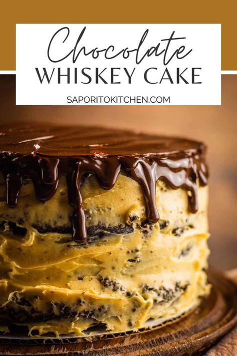 Fireball Bundt Cake, Prank Cake Ideas, Chocolate Caramel Cake Recipe, January Cake Flavors, Thanksgiving Chocolate Cake, Whisky Desserts, Unusual Cake Flavors, Boozy Cake Recipes, Liquor Cake Ideas