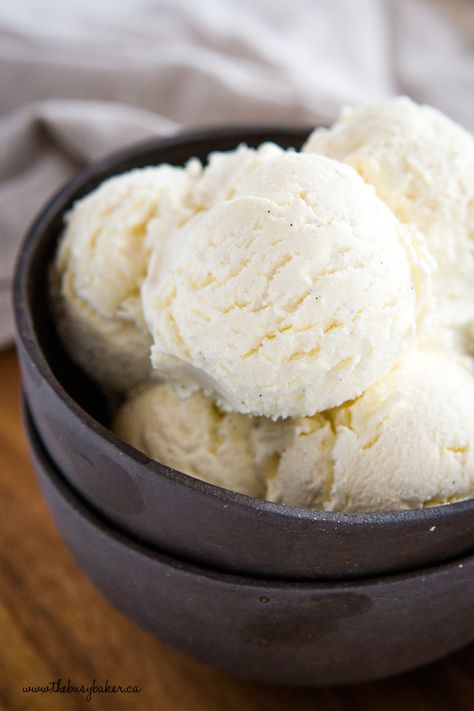 Best Ever No Churn Vanilla Ice Cream Best Vanilla Ice Cream, Snickers Ice Cream, Vanilla Ice Cream Recipe, Fruit Crumble, Homemade Ice Cream Recipes, Keto Ice Cream, No Churn Ice Cream, Best Ice Cream, Ice Cream Flavors