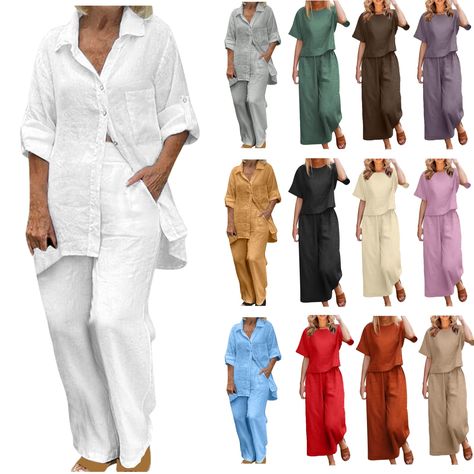 PRICES MAY VARY. linen sets for women 2 piece plus size linen sets for women 2 piece pants linen sets for women 2 piece dressy linen sets for women 2 piece shorts linen sets for women 2 piece long pants orange linen sets for women 2 piece long pants linen sets for women 2 piece beach linen sets for women 2 piece petite linen pants for women 2024 linen pants for women petite short linen pants for women tall linen pants for women high waisted linen pants for women summer linen pants for women peti Suits For Women Wedding, Outfits Short Women, Dressy Pant Suits, Summer 2 Piece Outfits, High Waisted Linen Pants, Long Linen Pants, Outfits Short Sleeve, Linen Dress Pants, Summer Linen Pants