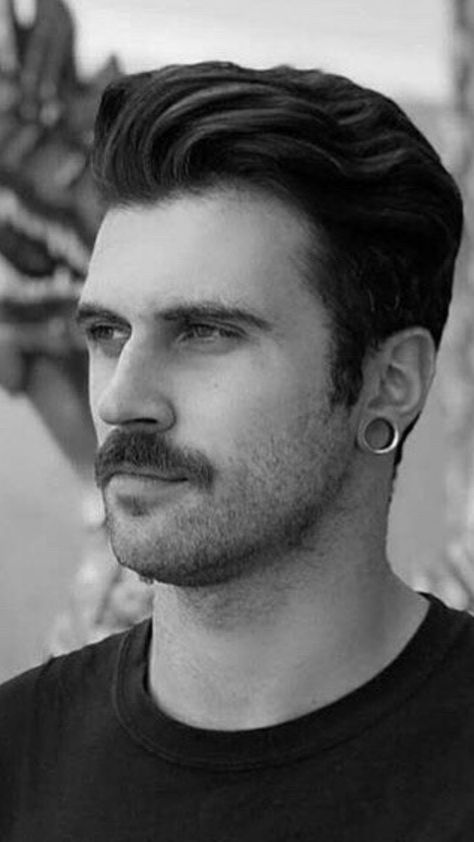 Bald And Mustache, Mustache Styles For Men, Moustache Style, Moustaches Men, Mustache Styles, Men's Facial Hair, Mens Hairstyle, Mustache Men, Mens Facial Hair Styles