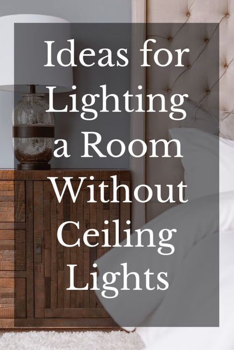 Light For Small Bedroom, Manufactured Home Lighting, Faux Ceiling Light, Ideas For Lighting In Living Room, Rooms With No Light Fixtures, Wireless Living Room Lighting, Fake Ceiling Light, Bedroom Lighting Small Room, Bedroom Lighting Apartment