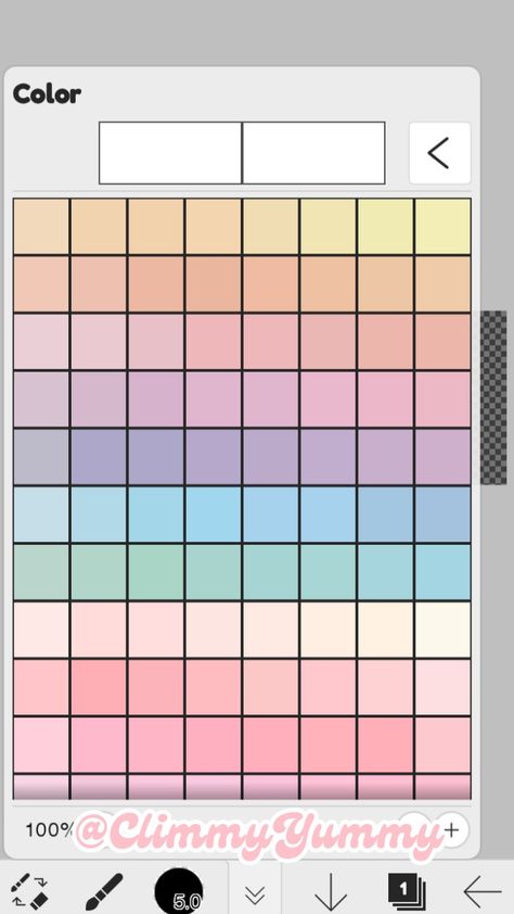 Aesthetic Color Palettes Ibis Paint, Ibispaint X Color Palette, Ibis Paint Palette, Color Ibispaint, Color Palette Ibispaint, Flat Color Palette, Color Tips, Pastel Clouds, Pixel Color