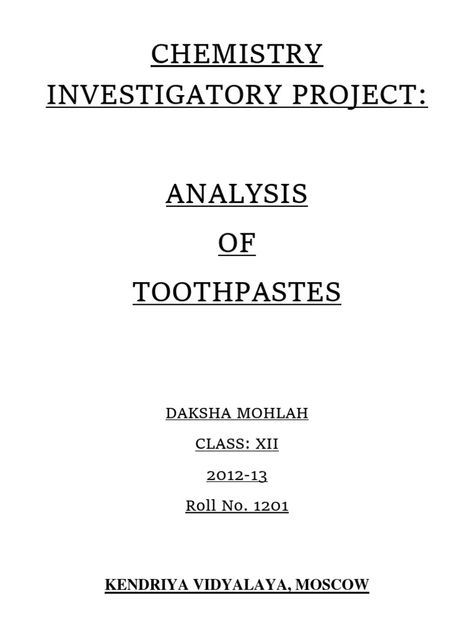 I’m reading Analysis of toothpaste | Chemistry Investigatory Project | Class 12 on Scribd Chemistry Investigatory Project, Chemistry Atoms, Chemistry Project, Investigatory Project, Reading Analysis, Chemistry Projects, Flame Test, Exam Guide, Tooth Powder