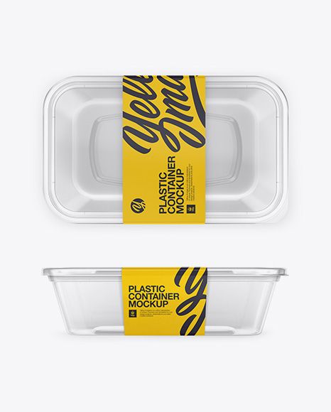 Plastic Clear Container Mockup – Front, Side and Top Views Frozen Food Packaging, Takeaway Packaging, 잡지 레이아웃, Food Box Packaging, Gfx Design, Fruit Packaging, Dessert Packaging, Clear Plastic Containers, High Angle Shot