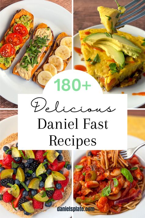 These divinely delicious Daniel Fast recipes are specially designed for those doing the Daniel Fast or those eating a whole-food, plant-based diet like Daniel. There are no animal products, processed sugar, oil, additives, or preservatives. Meals For Daniel Fast, What To Eat On Daniel Fast, Recipes For The Daniel Fast, Daniels Fast Meals, Daniel’s Fast Breakfast, No Preservative Meals, Meals For Daniel Fast 21 Days, Daniel Fast Food Ideas, Daniel Fast Pizza