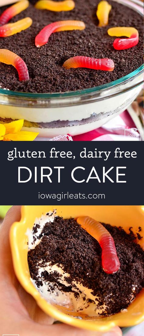 Dessert Recipes Dairy Free, Dairy Free Dessert Recipes, Dessert Recipes Gluten Free, Dairy Free Deserts, Gluten Free Dessert Recipes, Dirt Dessert, Recipes Dairy Free, Dirt Cake Recipes, Gluten Free Dairy Free Dessert