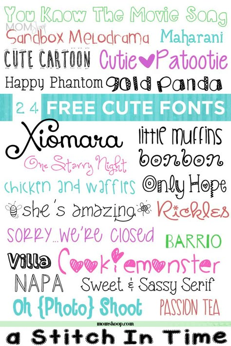 Free Cute Fonts, Project Printable, Letras Cool, Alfabet Font, Inkscape Tutorials, Silhouette Fonts, Cute Font, Kid Fonts, Fancy Fonts