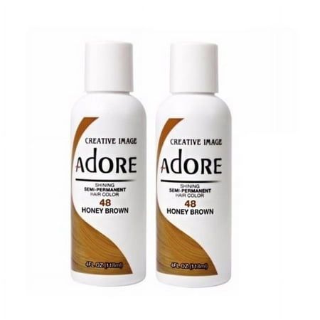 Adore Semi-Permanent Hair Color [#048 Honey Brown] 4oz Adore Semi-Permanent Hair Color [#is a new and innovative hair Color [#that will infuse each strand with a vibrant burst of luxurious Color [#without the use of ammonia, peroxide, or alcohol! Adore's exclusive formula offers a perfect blend of natural ingredients providing rich color, enhancing shine, and leaving hair soft and silky. Available in 40 beautiful, vibrant colors to bring out the creative side in you. Hair is nurtured with penetr Semi Permanent Hair Color, Creme Color, Honey Brown, Permanent Hair Color, Honey Blonde, Photo Cake, Semi Permanent, Household Essentials, Custom Cakes