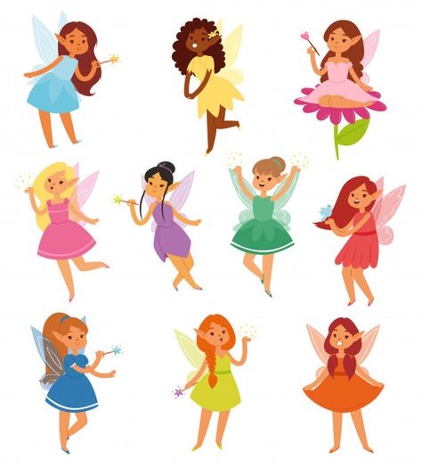 Magic Wings, Girl Vector, Fairy Illustration, Line Art Vector, Fairy Tale Characters, Fairies Elves, Fairy Girl, Beautiful Princess, Fairy Land