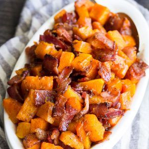 Paleo Thanksgiving Side Dishes, Butternut Squash Side Dish, Paleo Running Momma, Bacon Dishes, Paleo Thanksgiving, Paleo Side Dishes, Butternut Squash Recipes, Maple Bacon, Paleo Dinner