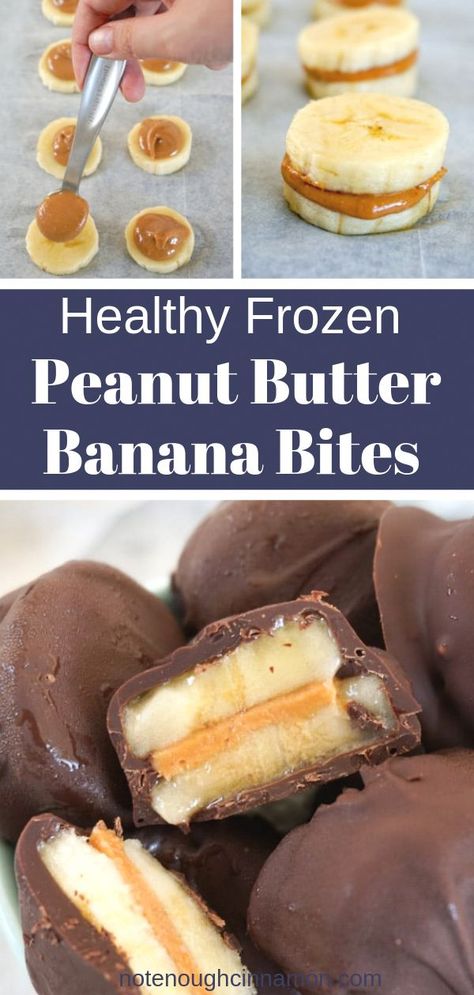 Chocolate Peanut Butter Banana Bites, Mug Cakes, Banana Bites, Frozen Chocolate, Snacks Saludables, Paleo Vegan, حلويات صحية, Snacks Für Party, Deilig Mat