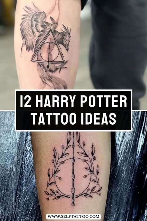 Unleash your inner wizard with captivating Harry Potter tattoo ideas for men. From small and unique designs to minimalist tributes, find the perfect ink to express your love for the magical world. Dive into our article for Slytherin and Gryffindor-themed inspiration and embark on a spellbinding journey of self-expression. Deathly Hallows Tattoo Men, Harry Potter Buckbeak Tattoo, Harry Potter Marauders Map Tattoo, Villian Tattoo Ideas For Women, Harry Potter Tattoos Marauders, Harry Potter Chest Tattoo, Deathly Hallows Tattoo Small, Uk Tattoo Ideas, Wizard Hat Tattoo