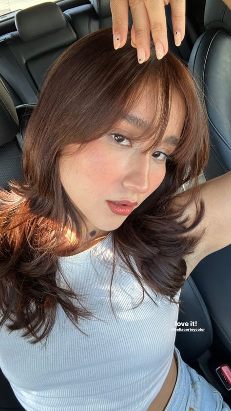 Color Hair For Morena, Color Hair For Morena Skin, Hair Color For Morena Skin Filipina, Brown Hair Olive Skin, Morena Hair Color Ideas, Hair Color For Morena Skin, Hair Color For Morena, Filipino Hair, Haircut Inspo